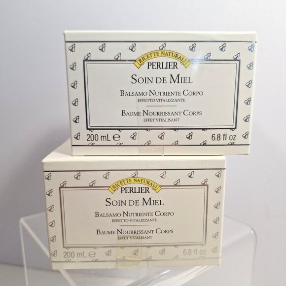 Perlier Honey Miel Nurturing Body Balm Lotion Bath Shower Cream 4 Lot - Picture 6 of 12